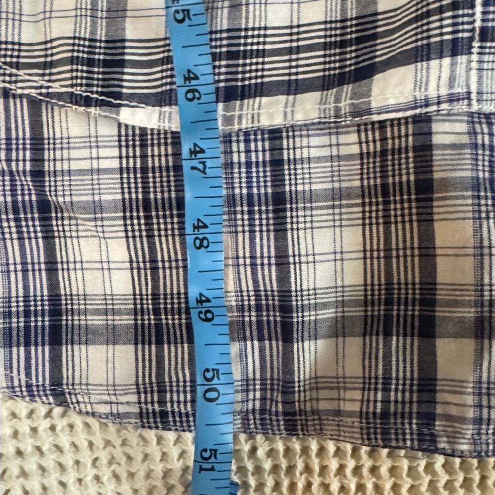 Pilcro Tie-Front Tunic Top Dress Blue Motif - Picture 15 of 15